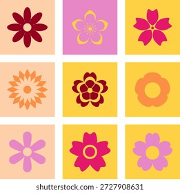 Padrão De Vetor Floral. Plano de Fundo do Padrão de Ornamento de Flores - elemento de design gráfico floral para web ou impressão.