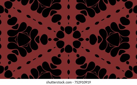 Floral vector pattern with geometric design, simple texture