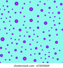 Floral vector pattern on the cyan background