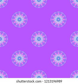 Floral vector pattern on the violet background