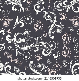 fondo de diseño antártico vintage vintage de ornamento de patrón vectorial floral