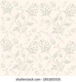 Floral vector pattern in pastel colors