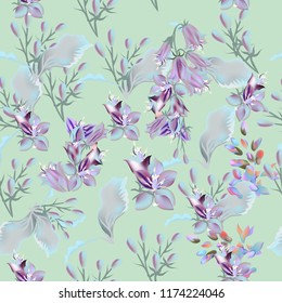 Modalidades vectoriales florales con flores púrpuras