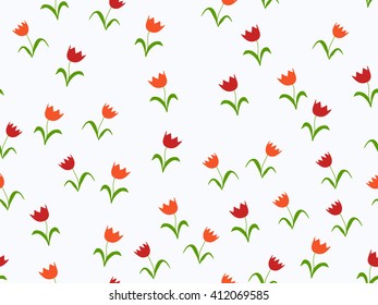  floral vector pattern with small hand drawn flowers. Seamless texture for web, print, wallpaper, home decor, spring summer fashion textile, fabric, wrapping paper or invitation card background