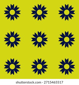Patrón de Vector floral. Ornamento brillante de la flor de la primavera de dos colores para el Fondo de pantalla que envuelve el patrón inconsútil del Vector de la tela de fondo de papel con las flores decorativas - elemento del diseño para el Web o la impresión.