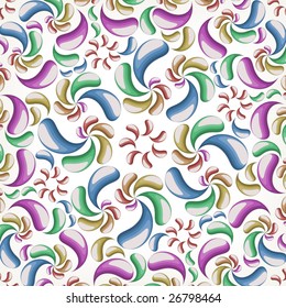 floral vector pattern in vintage style - close up