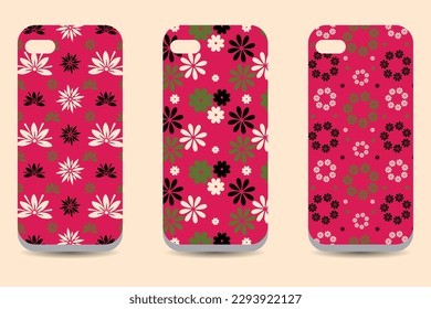 Cubierta del estuche del protector del teléfono portador de vectores florales, protector de silicio para la cubierta de la cubierta del teléfono móvil colorido 