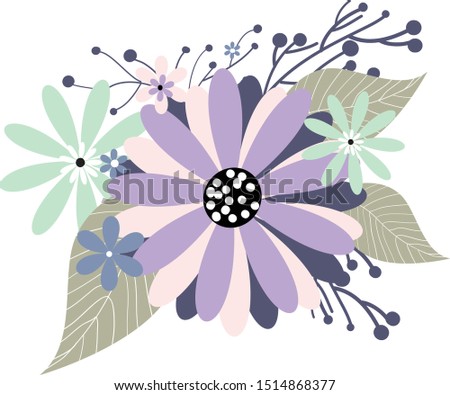 Floral Vector Placement Print Perfect for stationary, home decor, wall decals, Greeting card backgrounds, Textile and apperal as well as party items