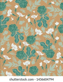 floral vector repeat pattern design