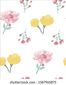 Floral vector repeat pattern design