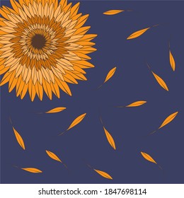 Floral vector seamless abstract hand drawn pattern.
