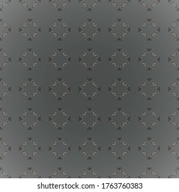 Vector floral sin fisuras en el fondo editable con plata, Lujo, Papel tapiz, Patrón geométrico de lujo en diseño de moda vintage, impresión, diseño de moda, boda, Elegante e invitación.