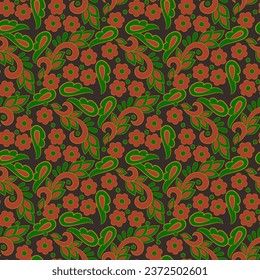 Floral Vector seamless paisley pattern.