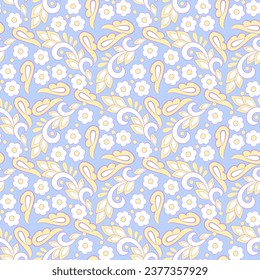 Vector floral sin fisuras, patrón paisley.