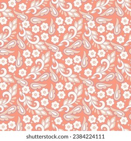 Floral Vector seamless paisley pattern.