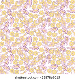 Floral Vector seamless paisley pattern.