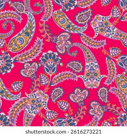 Floral Vector seamless paisley pattern.