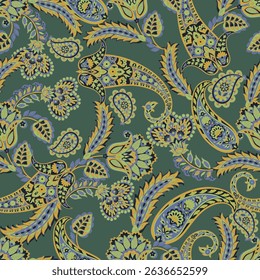 Floral Vector seamless paisley pattern.