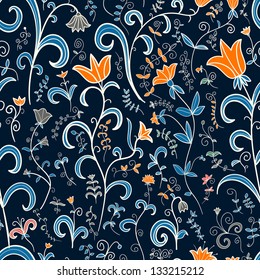 Floral vector seamless pattern