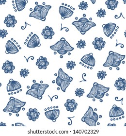 Floral vector seamless pattern