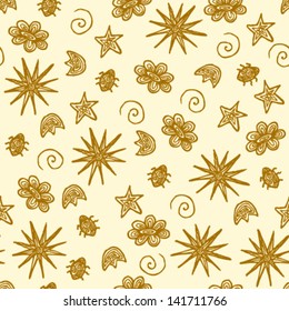 Floral vector seamless pattern
