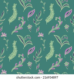 Floral vector seamless pattern