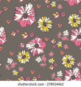 Floral vector seamless pattern