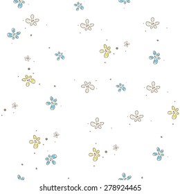 Floral vector seamless pattern