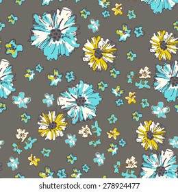 Floral vector seamless pattern
