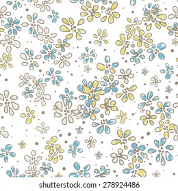 Floral vector seamless pattern
