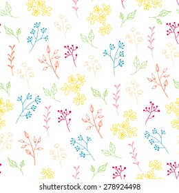 Floral vector seamless pattern