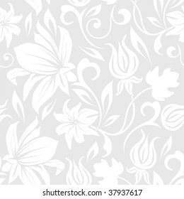 Floral vector seamless pattern.