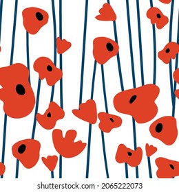 Floral vector seamless pattern. Floral botanical motifs. Illustration with flowers can be used for wallpapers, pattern fills, web page backgrounds,surface textures. Gorgeous floral arrangement