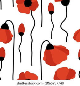 Floral vector seamless pattern. Floral botanical motifs. Illustration with flowers can be used for wallpapers, pattern fills, web page backgrounds,surface textures. Gorgeous floral arrangement