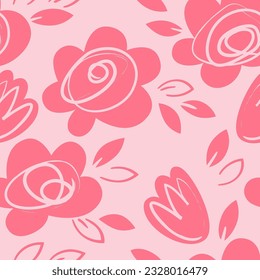Floral vector seamless pattern. Design for fabric, packaging, wallpaper.