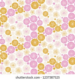 Floral vector seamless pattern. Drawn vector illustration.
