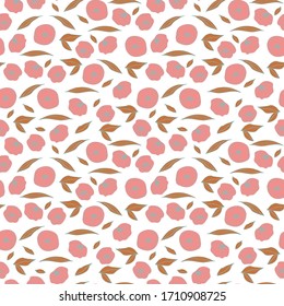 Floral vector seamless pattern with  flowers and leaves. Beautiful hand drawn flowers in  light pastel colors in vintage style.
