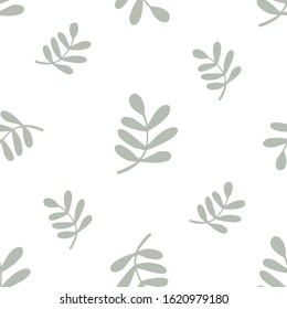 floral vector seamless pattern on white background