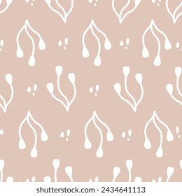 Floral vector seamless pattern on background. Vector background for textile, fabric, wrapper. Stylized cute wallpaper with ornament, card, fabric.