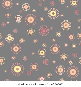 Floral vector seamless pattern on a grey background. Can be used for wallpaper, web page background or cover.