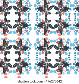 floral vector seamless pattern with orchids