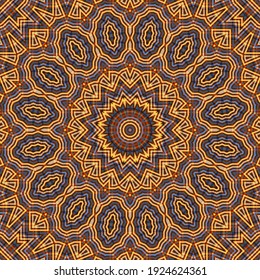 Floral vector seamless pattern. Oriental endless symmetrical motif. Floor tile ornament. Geometric texture seamless background design. Artwork graphic pattern.