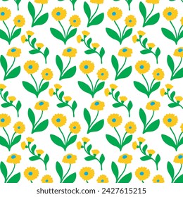 Floral  vector seamless pattern is perfect for greeting cards, wedding stationery, wall art, posters, product packaging, bags, branding projects, T-shirts, and many other creative projects. 
