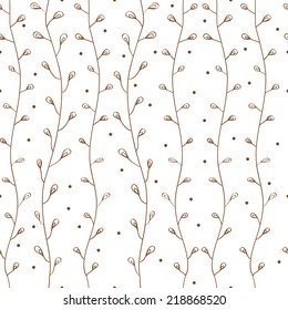 Floral vector seamless pattern. Retro background. Can be used for wallpaper, pattern fills, web page background, surface textures, textile.