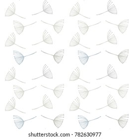 Floral vector seamless pattern with stylized dandelion fluffs.