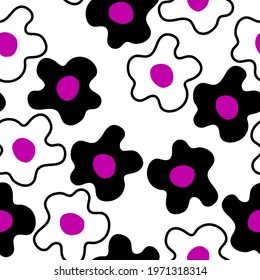 Floral vector seamless simple pattern