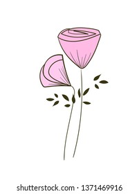floral vector stylized design formal composition