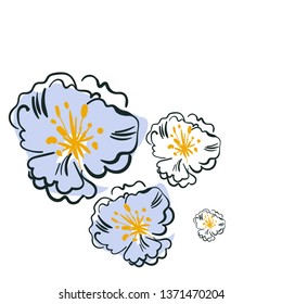 floral vector stylized design formal composition