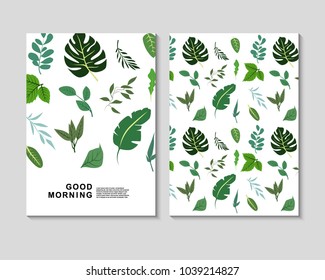 The floral vector template. It can be used for posters, card, flyers, brochures, magazines and any kind of cover. EPS 10. Vector