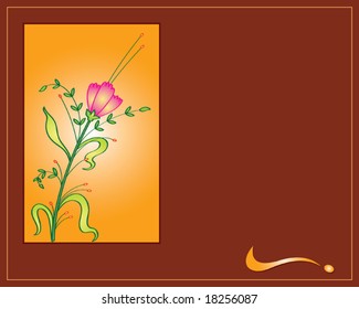 Plantilla de vectores florales, diseño de tarjetas de felicitación para cada ocasión.